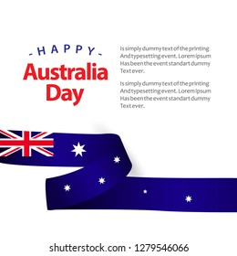Happy Australia Day Vector Template Design Illustration