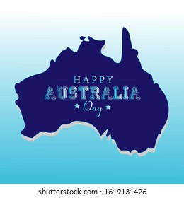 Happy Australia day vector template. Design for digital banner or print. EPS 10