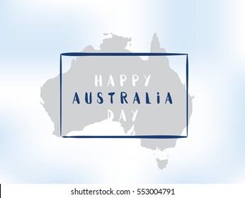 Happy Australia Day. Vector typography, text design. Usable for banners, greeting cards, gifts etc. 26th of January.