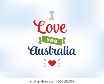 Happy Australia Day. Vector typography, text design. Usable for banners, greeting cards, gifts etc. 26th of January. 
