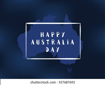 Happy Australia Day. Vector typography, text design. Usable for banners, greeting cards, gifts etc. 26th of January.