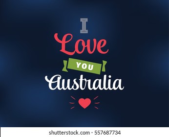 Happy Australia Day. Vector typography, text design. Usable for banners, greeting cards, gifts etc. 26th of January.