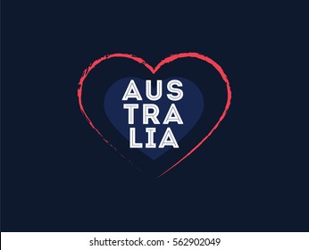 Happy Australia Day. Vector typography, text design. Usable for banners, greeting cards, gifts etc. 26th of January. 