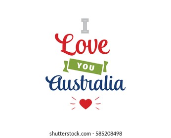 Happy Australia Day. Vector typography, text design. Usable for banners, greeting cards, gifts etc. 26th of January.