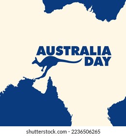 Happy australia independence day design poster, banner or social media post