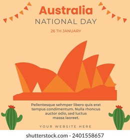 Happy Australia independence day . Typography , Greeting Card or Print Design Vector Illustration.