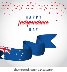 Happy Australia Independent Day Vector Template Design Illustration