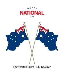 Happy Australia National Day Vector Template Design Illustration