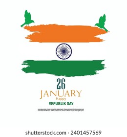Happy Australian independence day. Creative grunge brush of Australian flag illustration