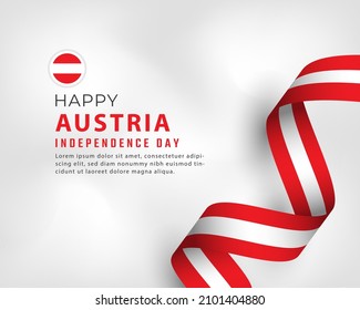 Happy Austria Independence Day October 26th Celebration Vector Design Illustration. Template for Poster, Banner, Advertising, Greeting Card or Print Design Element