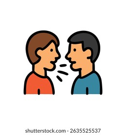 Happy authentic family icon in vector style.