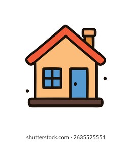 Happy authentic family icon in vector style.