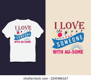 Happy autism awareness day T shirt design with Vector 