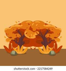 happy autumn background flat illustration