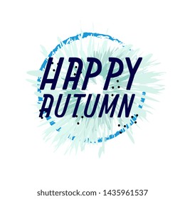 happy autumn, beautiful greeting card background or banner with frozen theme. design illustration