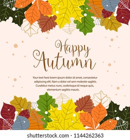 happy autumn bush leaves