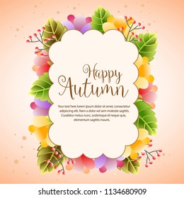 happy autumn cloud foliage