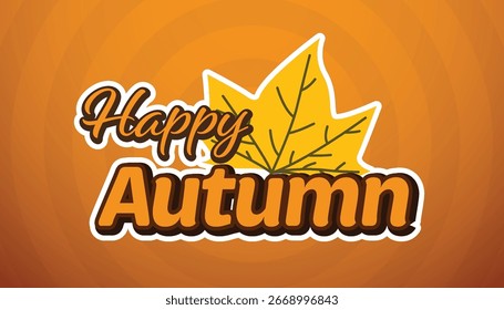 happy autumn editable text effect template