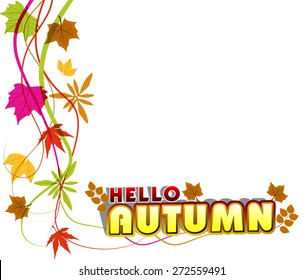 Happy autumn with maple autumn leaves
