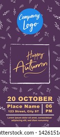 Happy Autumn Sale DL Size Flyer Banner Concept
