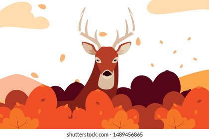 happy autumn season flat design