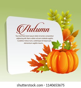 happy autumn with vivid pumpkin