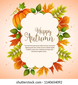 happy autumn wreath