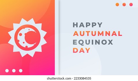 Happy Autumnal Equinox Day Celebration Vector Design Illustration. Template for Background, Poster, Banner, Advertising, Greeting Card or Print Design Element