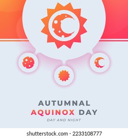 Happy Autumnal Equinox Day Celebration Vector Design Illustration. Template for Background, Poster, Banner, Advertising, Greeting Card or Print Design Element