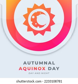 Happy Autumnal Equinox Day Celebration Vector Design Illustration. Template for Background, Poster, Banner, Advertising, Greeting Card or Print Design Element