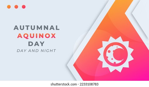 Happy Autumnal Equinox Day Celebration Vector Design Illustration. Template for Background, Poster, Banner, Advertising, Greeting Card or Print Design Element