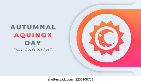 Happy Autumnal Equinox Day Celebration Vector Design Illustration. Template for Background, Poster, Banner, Advertising, Greeting Card or Print Design Element