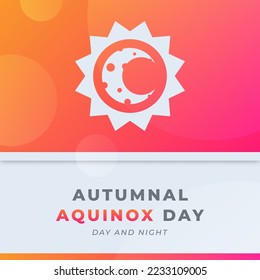 Happy Autumnal Equinox Day Celebration Vector Design Illustration. Template for Background, Poster, Banner, Advertising, Greeting Card or Print Design Element