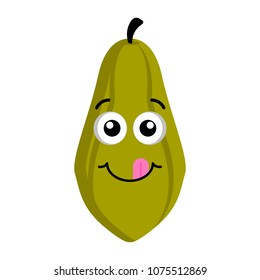 Happy avocado emoticon