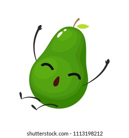 Happy Avocado is jumping