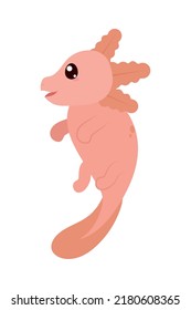 happy axolotl animal icon isolated