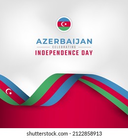 Happy Azerbaijan Independence Day Celebration Vector Design Illustration. Template for Poster, Banner, Advertising, Greeting Card or Print Design Element