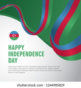Happy Azerbaijan Independence Day Vector Template Design Illustration