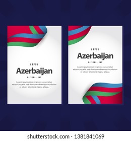 Happy Azerbaijan independence day vector template. Design for banner, greeting cards or print. Celebration national day.