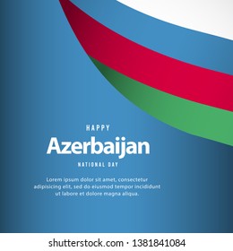 Happy Azerbaijan independence day vector template. Design for banner, greeting cards or print. Celebration national day.