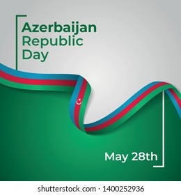 Happy Azerbaijan Republic Day Vector Template Design Illustration