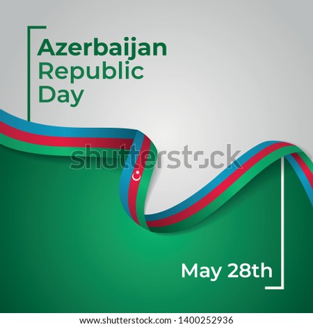 Happy Azerbaijan Republic Day Vector Template Design Illustration
