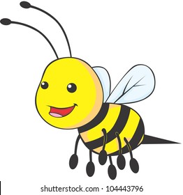 Happy Baby Bee Cartoon