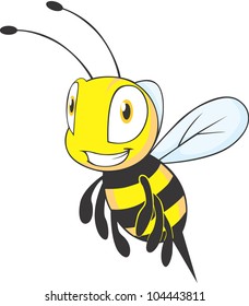 Happy Baby Bee Cartoon Stock Illustration 104443799