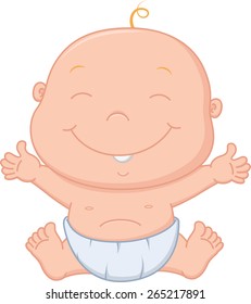 Happy baby boy cartoon