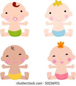 Happy baby cartoons