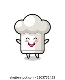 happy baby chef hat cartoon character , cute style design for t shirt, sticker, logo element