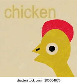 Happy Baby Chicken Cartoon