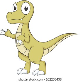 Happy Baby Dinosaur Cartoon