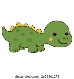 Happy Baby Dinosaur Character – Kawaii Style Clipart